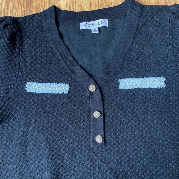 Nanette lepore vneck pearl sweater - Picture 8 of 8